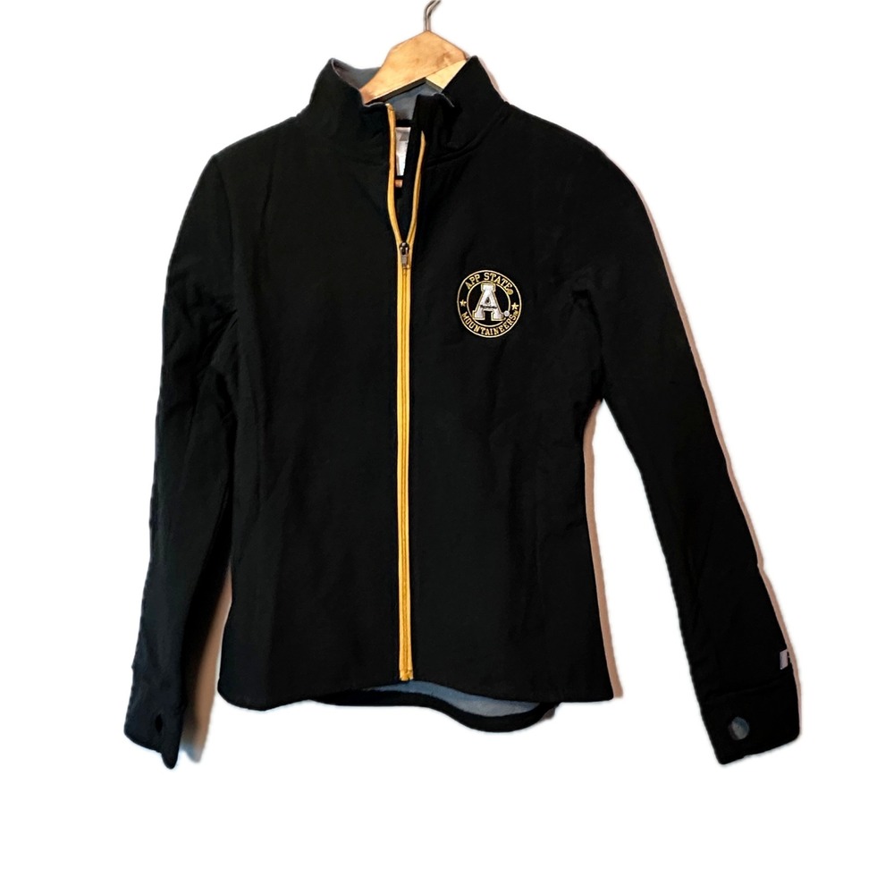 Appalachian State University Womens Fleece Lined Jacket Black Full Zip Size M - Picture 2 of 6